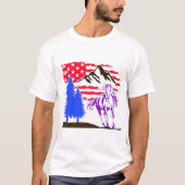 Wild Mountain Horse Galloping T-shirt (Voorkant)