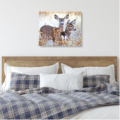 Wild Mule Deer Pair | Californië Canvas Afdruk (Insitu (Slaapkamer))