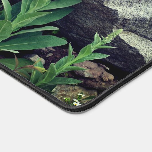 Wild Mullein Flowers onder Rocks Personalized Bureaumat (Hoek)