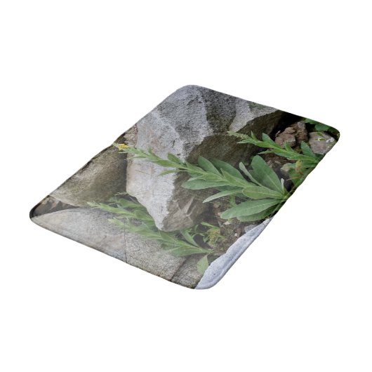 Wild Mullein Flowers Tussen Rocks Badmat (Gekanteld)