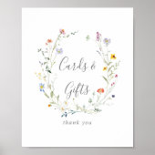 Wild Multicolour Bloemen Kaarten en geschenken tek Poster (Voorkant)
