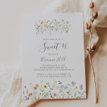 Wild Multicolour Bloemzoet 16 Verjaardagsfeest Kaart<br><div class="desc">Deze wilde veelkleurige bloemenzoete 16 verjaardagsfeestuitnodiging is perfect voor een moderne verjaardag. Het ontwerp is voorzien van waterverf roze,  blush,  paarse,  marine en witte sierbloemen met smaragdgroene bladeren.</div>