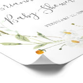 Wild Multicolour Floral Baby shower Welkom Poster (Hoek)