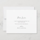 Wild Multicolour Floral bruidsmeisje voorstel Notitiekaartje (Achterkant)