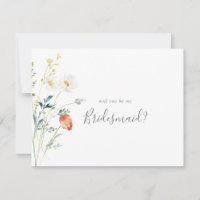 Wild Multicolour Floral bruidsmeisje voorstel