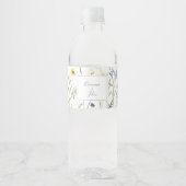 Wild Multicolour Floral Bruiloft Water Fles Label Waterfles Etiket (Voorkant)