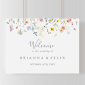 Wild Multicolour Floral Bruiloft Welkomstbord Poster