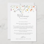 Wild Multicolour Floral bruiloft welkomstbrief (Voorkant)