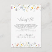 Wild Multicolour Floral Bruiloft Wishing Well Informatiekaartje (Voorkant)