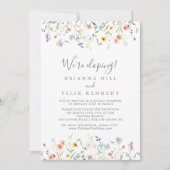Wild Multicolour Floral Elopement Ontvangst Kaart (Voorkant)