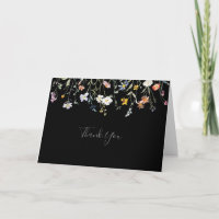 Wild Multicolour Floral Gevouwen Zwart Bruiloft