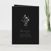 Wild Multicolour Floral Gevouwen Zwart Bruiloft Programma (Achterkant)