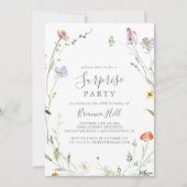 Wild Multicolour Floral Surprise Party Kaart (Voorkant)