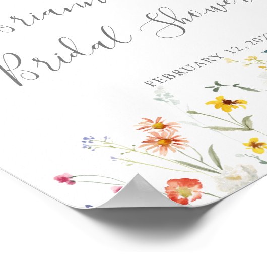 Wild Multicolour Floral Vrijgezellenfeest Welkom Poster (Hoek)