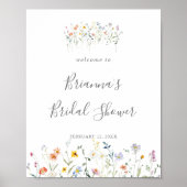 Wild Multicolour Floral Vrijgezellenfeest Welkom Poster (Voorkant)