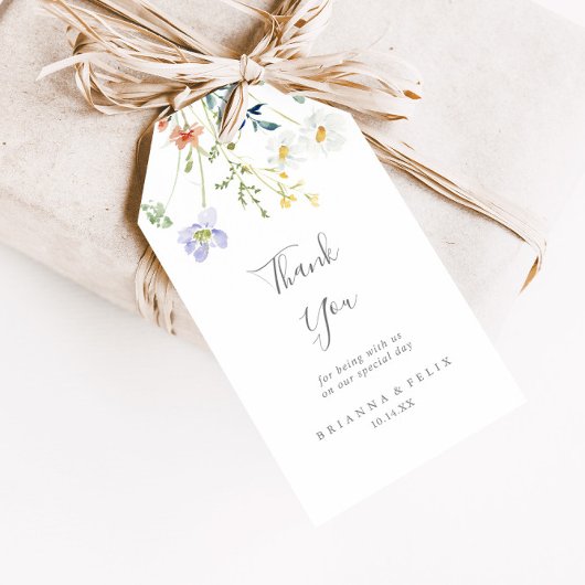 Wild Multicolour Floral Wedding Dank u Cadeaulabel