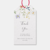 Wild Multicolour Floral Wedding Dank u Cadeaulabel (Voorkant)