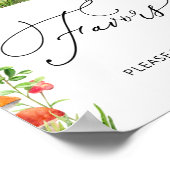 Wild Mushroom Forest Baby shower Favors Poster (Hoek)