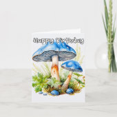 Wild Mushroom Illustratie Verjaardag Kaart (Voorkant)