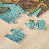 Wild Mushroom Village Illustratie Kunst Legpuzzel (Zijkant)