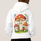 Wild mushrooms and flowers in grass forest nature (Achterkant)