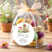 Wild Mushrooms Baby shower Favor Classic Ronde Sticker