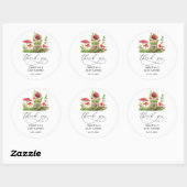 Wild Mushrooms Baby shower Favor Classic Ronde Sticker (Vel)