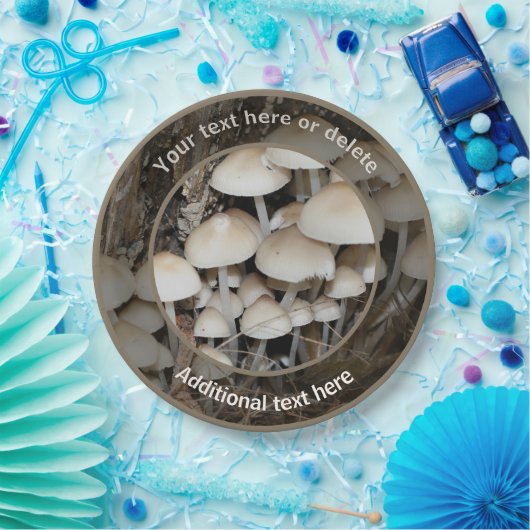 Wild Mushrooms Natuur Gepersonaliseerde Partij Papieren Bordje (Feest)