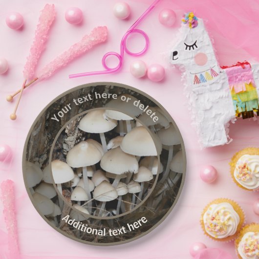Wild Mushrooms Natuur Gepersonaliseerde Partij Papieren Bordje (Feest)