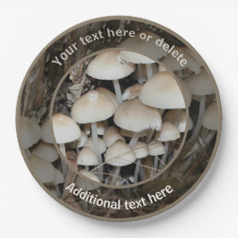 Wild Mushrooms Natuur Gepersonaliseerde Partij Papieren Bordje