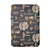 Wild Mushrooms on graphite black Badmat (Voorkant Verticaal)