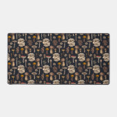 Wild Mushrooms on graphite black Bureaumat (Voorkant)