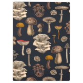 Wild Mushrooms on graphite black Klembord (Achterkant)