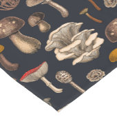 Wild Mushrooms on graphite black Korte Tafelloper (Hoek)