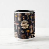 Wild Mushrooms on graphite black Mok (Midden)