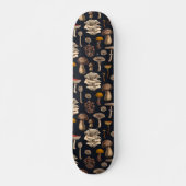 Wild Mushrooms on graphite black Persoonlijk Skateboard (Voorkant)