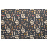 Wild Mushrooms on graphite black Stof (Yard (91,4 cm))