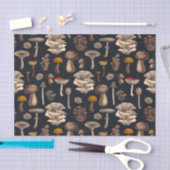 Wild Mushrooms on graphite black Tissuepapier (Craft)