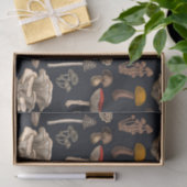 Wild Mushrooms on graphite black Tissuepapier (Geschenk)