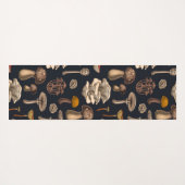 Wild Mushrooms on graphite black Yogamat (Achterkant (horizontaal))