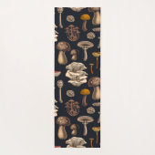 Wild Mushrooms on graphite black Yogamat (Achterkant)