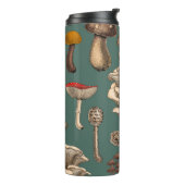 Wild Mushrooms on pine green Thermosbeker (Gedraaid links)