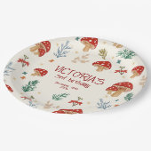 Wild Mushrooms Whimsical Forest verjaardagsfeestje Papieren Bordje (Gekanteld)