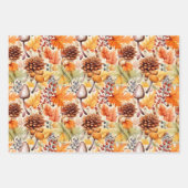 Wild Mushrooms Wrapping Paper Flat Sheet Set van 3 (Voorkant)