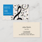 Wild Music Symbols Rainbow Polka Dot Visitekaartje (Voorkant / Achterkant)