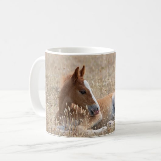 Wild Mustang Foal Coffee Mok (Voorkant links)