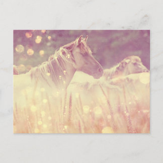  Wild Mustang Gold Sparkles Horse Briefkaart