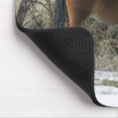 Wild Mustang Horse in de sneeuw 1 Muismat (Hoek)