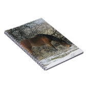 Wild Mustang Horse in de sneeuw 1 Notitieboek (Rechterzijde)