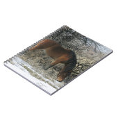 Wild Mustang Horse in de sneeuw 1 Notitieboek (Linkerzijde)